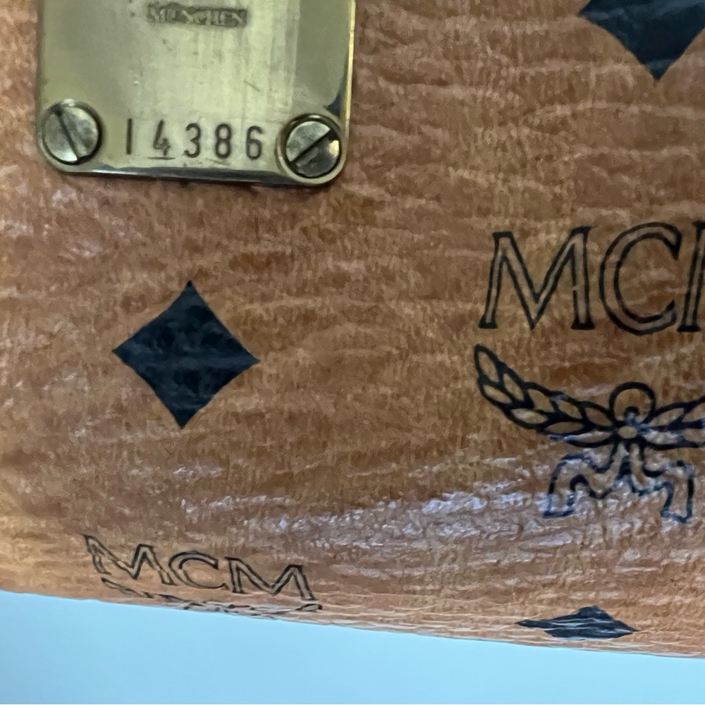 MCM vintage Cognac Monogram Cylinder Bag - Picture 8 of 16